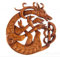 Wandschmuck Wandbild Cernun Keltischer Hirsch aus Holz