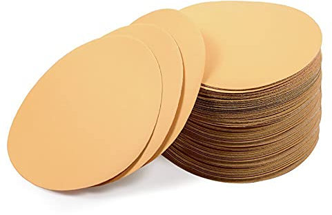 LEONTOOL 100 Pcs 6 Inches Sandpaper Round No Hole 500 Grit Hook and Loop Sanding Discs For Random Orbital Sander Glass Metal Automotive Polishing