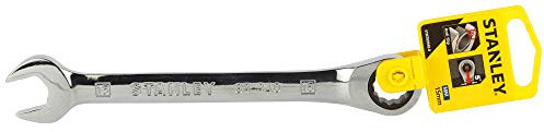 STANLEY STMT89940-8B - Llave combinada de trinquete reversible de acero inoxidable de 15 mm (plata)