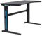 Happy Garden Bureau Gamer à LED Alice. Bureau pour PC Gaming Noir avec 7 Couleurs de LED. Table Informatique avec Pieds en T en métal Noir.