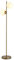 HOMCOM Lampadaire design lampadaire sur pied salon néo-rétro 2 Têtes boules max. 40 W métal doré