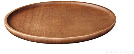 Holzteller Untersetzer Akazie massiv D.25cm/H.2cm WOOD HIRSCH ALVAR ASA-Selection**4 (4 Stück)