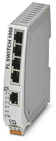 Phoenix Contact FL SWITCH 1000 Ethernet-Switch, 5 x RJ45 / 10/100/1000Mbit/s, bis 100m für DIN-Schienen, 24V dc