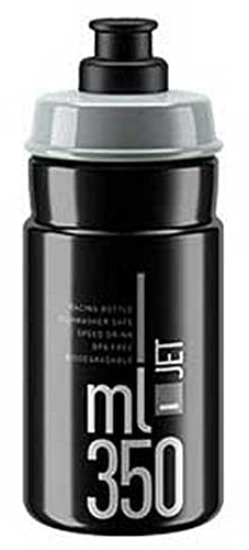 Elite S.R.L. Unisex – Erwachsene Jet Kunststoff Trinkflasche, Schwarz/Grau, Einheitsgröße