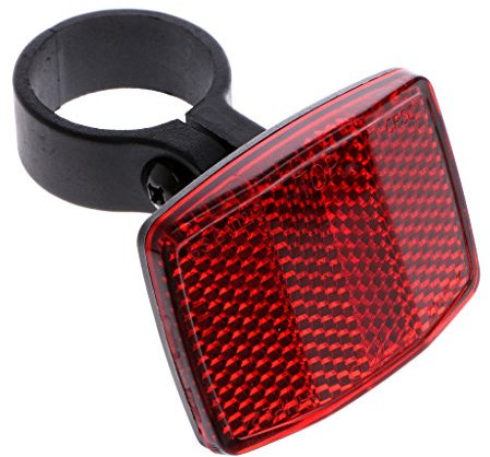 BOBEINI Fahrrad Lenker Reflektor Reflektierend Vorne Hinten Warnlicht Sicherheitsglas Rot