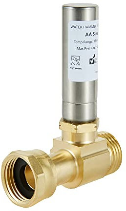 EFIELD MH-S-241 Stainless Steel Water Hammer Arrestor for Washing Machine, 3/4 Inch Swivel FHT x 3/4 Inch MHT, Lead Free
