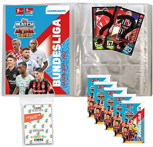 Topps - Match Attax EXTRA 2021/22-1 Leere Sammelmappe + 5 Booster