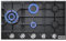 Kaiser Avantgarde Pro Turbo Gas Hob | 86cm Black Cooktop With 5 Gas Burners