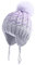 LANGZHEN Pom Pom Trend Winter Baby Hut Kleinkind Frühe Klappe Design Stricken Warme Mütze Für Mädchen Kleinkind Kinder (Grau, L, 2-4 Jahre)