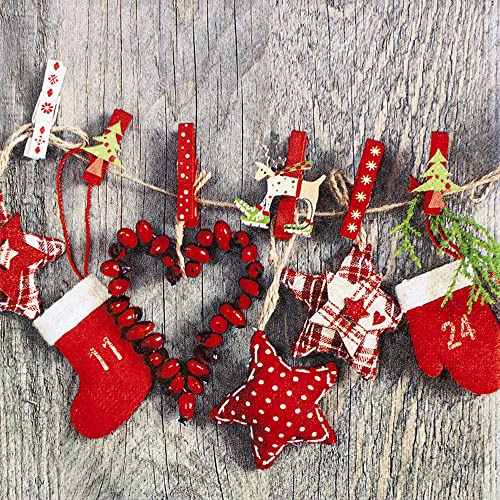 20 Servietten Girlande an Weihnachten | Winter | Tischdeko | Decoupage | Serviettentechnik 33x33cm