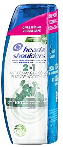 Head & Shoulders 2-in-1-Shampoo gegen Schuppen und Juckreiz, bis zu 100% der Schuppen entfernt, 2 x 270 ml