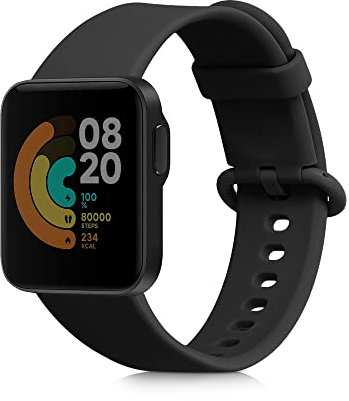 kwmobile Bracelet compatible avec Xiaomi Mi Watch Lite/Redmi Watch bracelet - Bracelet de rechange pour fitness tracker en TPU - noir
