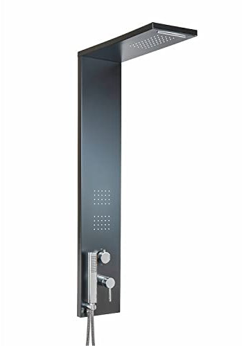 Colonne de Douche Hydromassante Noir Mat en Aluminium Mod. Trend