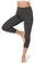 Bellivalini Yoga Leggings Haremshose Damen 3/4 Stoffhose Capri Trainingshose BLV50-283(Dunkelmelange, M)