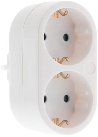 Zenitech Base múltiple 2 tomas Schuko 16A Blanco