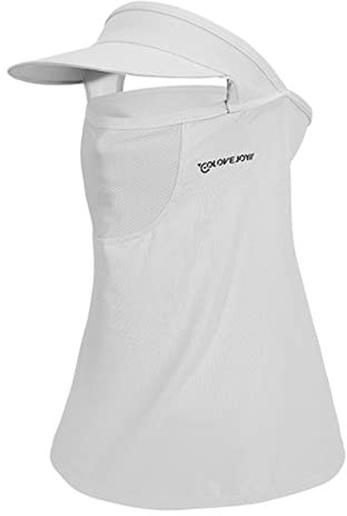 GIBZ Sun Protection Cap Hat Sun Neck Gaiter Face Mask Sun Hat with Face&Neck Flap Upf 50+ Womens/Mens Sun Protection Cap for Camping Hiking Fishing Grey