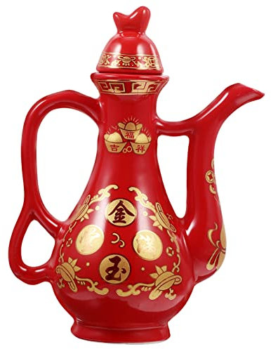 HEMOTON Turba Irlandesa Para Quemar Botella De Salsa De Soja Taza De Adoración Budista Jarra De Año Chino Jarra De Agua De Ofrenda Taza De Agua Budista Oferta Afortunado Cerámica