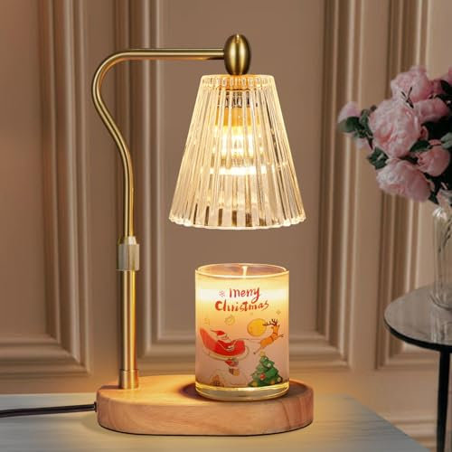 seenlast Candle Warmer Lamp, Electric Candle Light Warmer with Timer Dimmer Adjustable Height, Candle Wax Warmer Lamp for Christmas, Birthday, Coaster Home Decor Gift