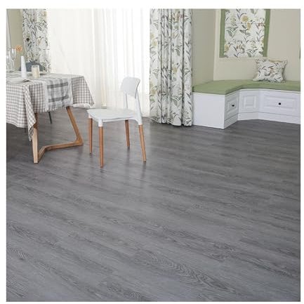 INMOZATA 5m²/36Pcs Self-Adhesive Vinyl Flooring Planks Floorboard Planks Waterproof Floor Wall Stickers for Kitchen Bathroom Home Floor Tile (Grey)