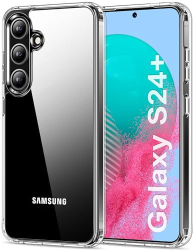 HOOMIL Crystal Clear Hülle für Samsung Galaxy S24+ Plus, Nie Vergilbung Transparent - Durchsichtig
