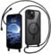 DUEDUE für iPhone 15 Hülle mit Band, Handykette Handyhülle [MagSafe Kompatibel] mit Band Stoßfeste Schutzhülle Soft TPU für iPhone 15 6.1 Hülle mit MagSafe, Schwarz