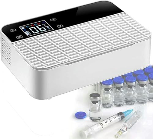 GFXYQPDNV Mini-Insulinkühler, tragbarer Autokühlkoffer, Medizinkühlschrank und Insulinkühler, kleine Reisebox für Auto, Reisen, Zuhause
