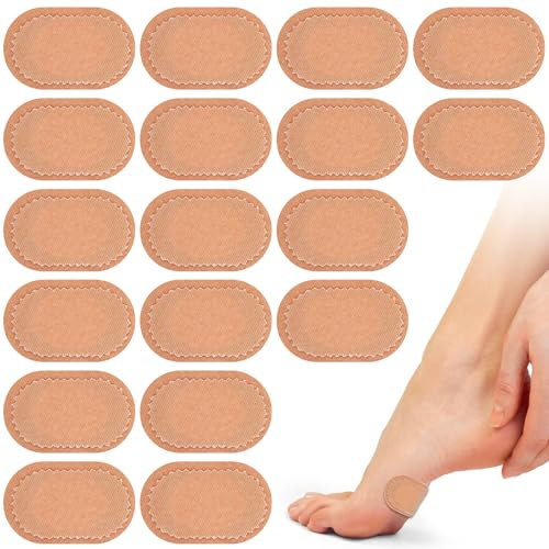 Ouligay 18 Stück Ferse Fußballenkissen für Blase Blasenpflaster Moleskin Klebeband Anti Blasen Fersenpflaster Blister Bunion Cushions Pads Fersenschutz für Blasen Wandern Vorfuß Ferse