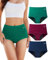 TANSTC Periodenunterschwäsche Starke Blutung 50Ml Menstruationsunterwäsche Mädchen Perioden Bikini Unterwäsche Frauen Unterhosen Damen Baumwolle High Waist Menstruation Slip Waschbare, 3er Pack XXL