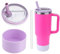 Stanley 40oz Tumbler Accessories Set, Including Spill Proof Lid, Silicone Protective Boot, and Purple Straw