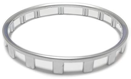 ERYCUN Silber ABS Chrom Lenkradverkleidung Einsatz Emblem Rahmen Mitte Logo Ring Abdeckung, for Audi, A3 S3 8V A4 B8 B9 A7 Q3 Formteile Deckel(for A7 2012 2017)