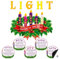Blosssound 17 Pcs Magnetic Advent Wreath and Advent Candles Set Advent Christmas Decorations for Refrigerator Light Hope Peace Jesus Joy Love Magnets Cutouts Religious Advent Wreath Candle Decor