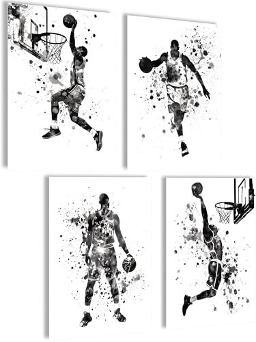 mojoliving Basketball Poster Basketball Geschenke Basketball Deko Basketball Deko Geburtstag Basketball Deko Zimmer Poster Sport Basketball Bilder für die Wand Basketball Bild (Basketball Abstrakt)