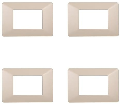 Placca compatibile ViMAR plana, Placche In Plastica set 4 pezzi 3 posti per sostituzione placche esistenti - si adattano perfettamente a supporto originale