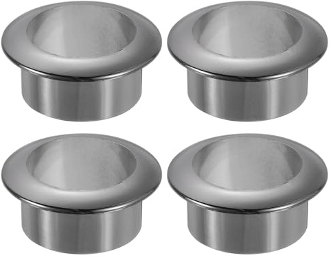 sourcing map Lot de 4 œillets de bureau en nylon de 30 mm, cache-trou de câble en plastique, organisateur de câbles métalliques pour armoire de bureau d'ordinateur, noir
