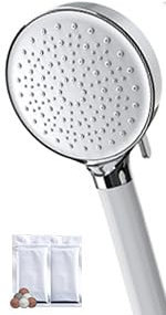 Newentor Alcachofa de ducha para ahorro de agua, color blanco