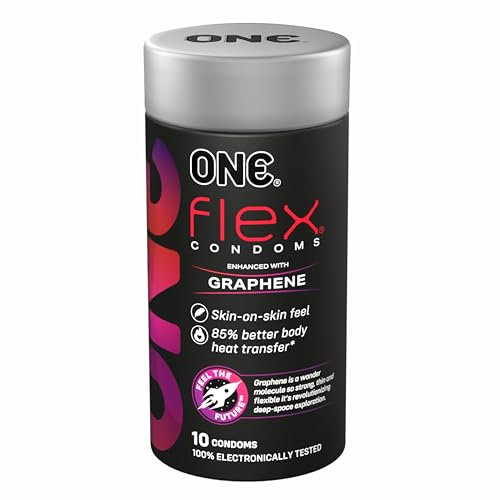 ONE® Flex™ Kondome der nächsten Generation, angereichert mit Graphen, dem dünnsten und stärksten Material der Welt, fortschrittliche Empfindung, ultradünn, flexibel, stark, ungiftig, vegan,