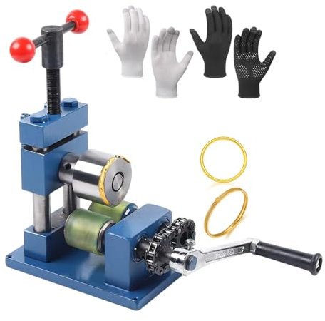 CAFIEDR Hand-Cranked Jewelry Press Bender Machine | Ring Bracelet Press Brake Forming Machine Ring Bender Tool for Spoon Rings DIY Jewelry | 18mm Shaft Sizes | Easy To Use