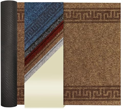Primaflor Sauberlauf Olympia - Braun - 1,00m x 4,00m | Schmutzfangläufer Meterware | Teppichläufer für Flur und Eingangsbereich | rutschhemmender Rücken | robust und zuschneidbar