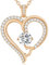 CDE Kette Damen Herz Rosegold Halskette für frauen Anhänger Buchstabenkette A-Z Personalisiert Kette Geschenk mit Anhänger Schmuck Geburtstag Weihnachten Valentinstag Muttertag (J)