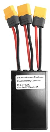 cimsfcor Dual Battery Connector, 20V-72V, 40A, XT60 Ports, Parallel Module, Extended Range, Balanced Performance
