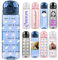 Bouteille d'Eau Personnalisée 780ml avec Photo et Prénom - Sur Mesure Bouteille en Plastique Transparente Reutilisable, Cadeau Sport/Fitness/Voyage pour Femme, Homme, Adulte - Style Imprimé Bleu