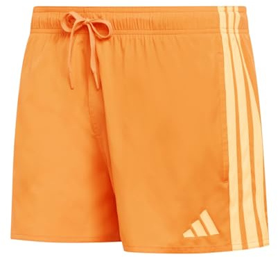 adidas Men's 3 Stripes Swim Shorts 3 INCH, Pure Orange/Lucid Tangerine, M