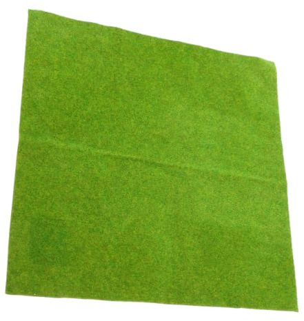 DEARMAMY Kunstrasen Matte 25x25cm Kunststoff Sandbrettmuster Realistischer Selbstgemacht Modellbau Rasen für Garten und Architektur Dekoration