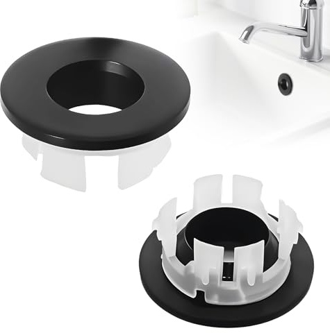2 PCS Anneau de Débordement en Cuivre Noir pour Lavabo