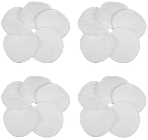 GALPADA Coppette Assorbilatte in Cotone Riutilizzabili 20 Pezzi, Morbide e Traspiranti, Assorbenti e Impermeabili per Allattamento Giorno e Notte