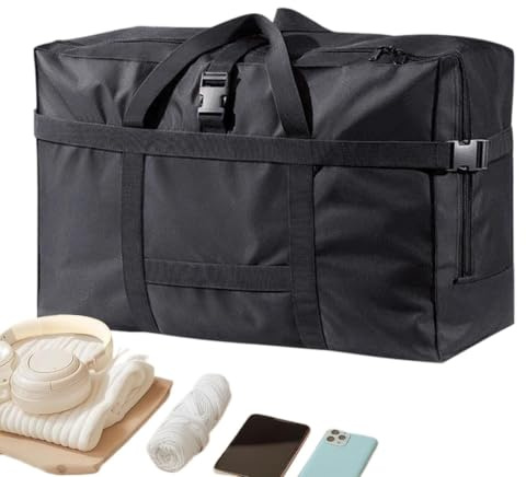 Große Duffeltasche mit Griff Reißverschluss wasserdicht faltbar | Faltbare Duffelbag Für, Decken, Schuhe, Dekoration, Kleidung, Kleiderschränke Und Aufbewahrungsregale