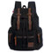 YUHAN Canvas-Rucksack, Unisex, Vintage, lässiger Rucksack, Laptop, Tagesrucksack, MacBook-Tasche, Schultasche, Studentententasche, Büchertasche, Schultasche, Wandern, Camping, Schwarz , Mediam
