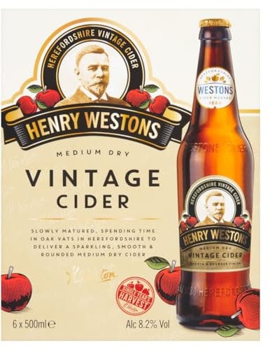 Henry Westons Vintage Cider Oak Aged Liqueur, 6 x 500ml