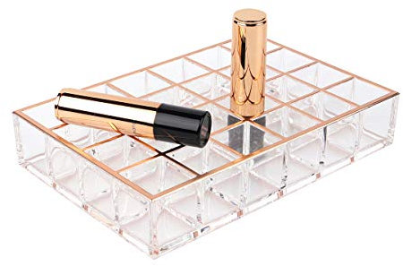 Moosy Life Mondschein Roségold Acryl Lippenstift Aufbewahrung 24 Fächern ML03