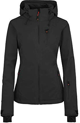 Bergson Nice Light | Damen Skijacke & Outdoorjacke, gefüttert, 20000 mm Wassersäule, Black [900], 52 - Damen